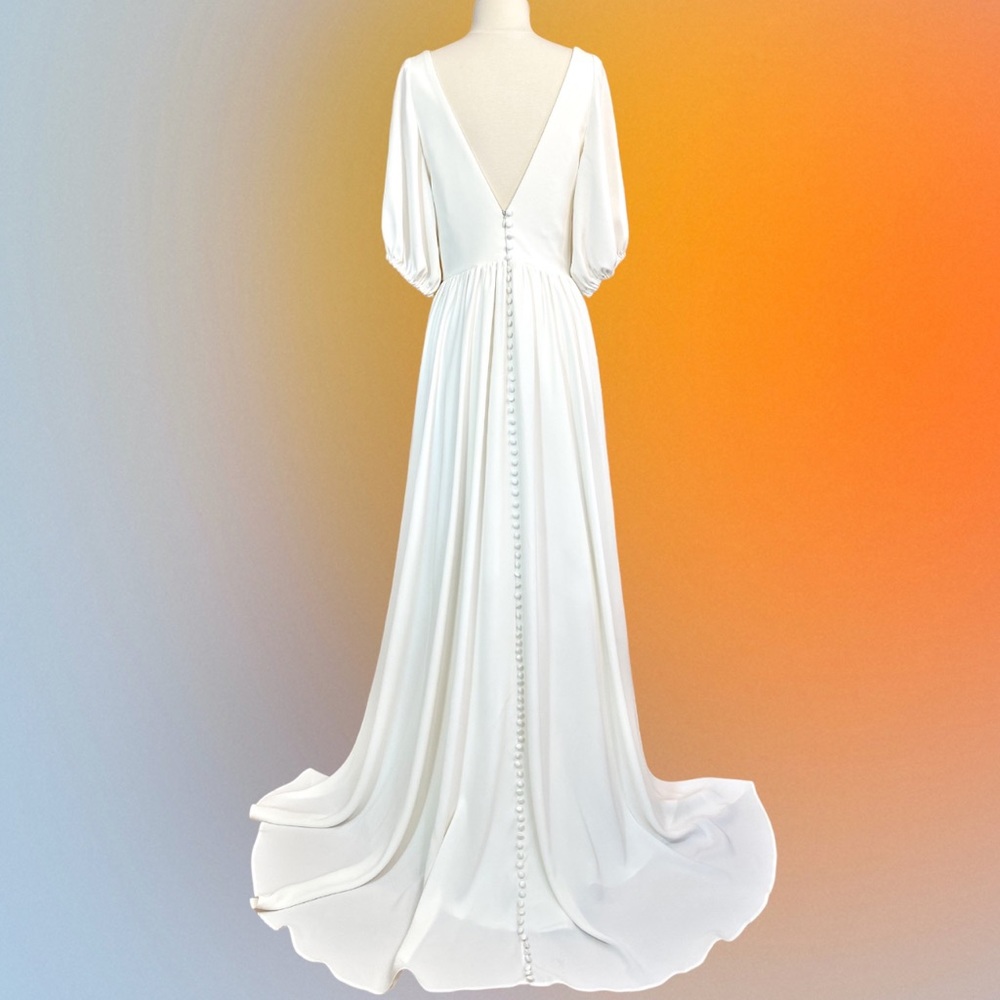 Custom Elizabeth Dye Raphael Wedding Dress Romantic Bridal Gown NWOT